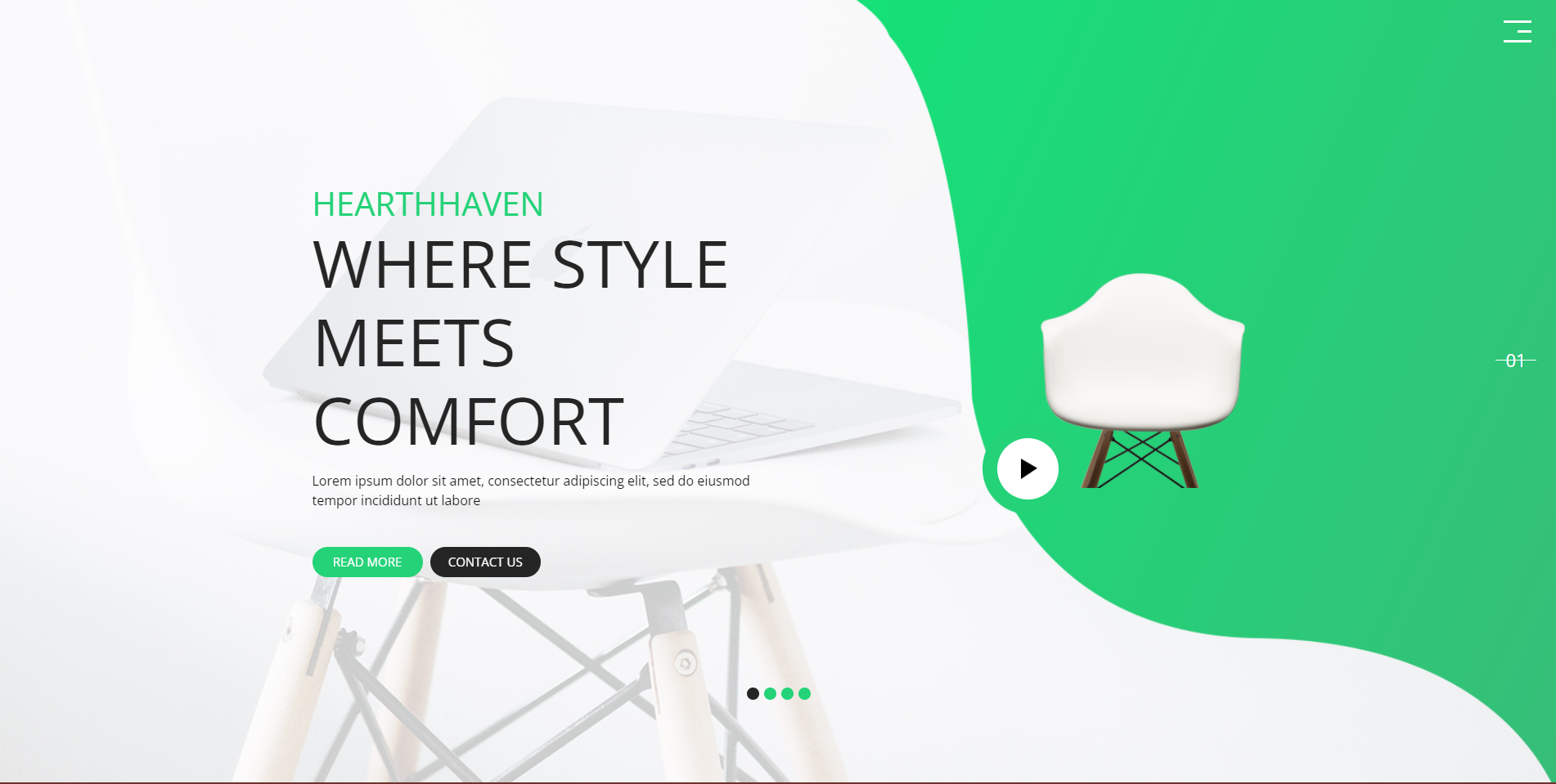 Landing Page of project